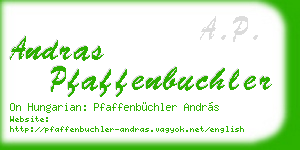 andras pfaffenbuchler business card